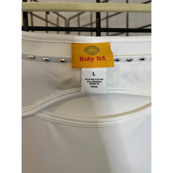 Ruby Rd Women's Embellished Top Size L - Picture 3 of 4